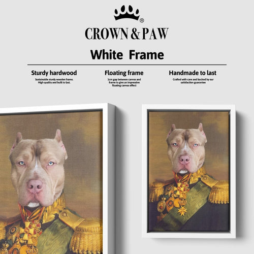 Crown and Paw - Canvas The Colonel - Custom Pet Canvas 8" x 10" / White