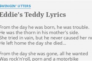 Cute Eddie's Teddy Lyrics & Song Meaning Teddy Information – Everything You Need to Know About Teddy Bears Cute Eddie's Teddy Lyrics & Song Meaning | Teddy Information – Everything You Need to Know About Teddy Bears
