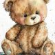 Cute Teddy Bear Watercolor Paintings & Prints | Teddy Information – Everything You Need to Know About Teddy Bears