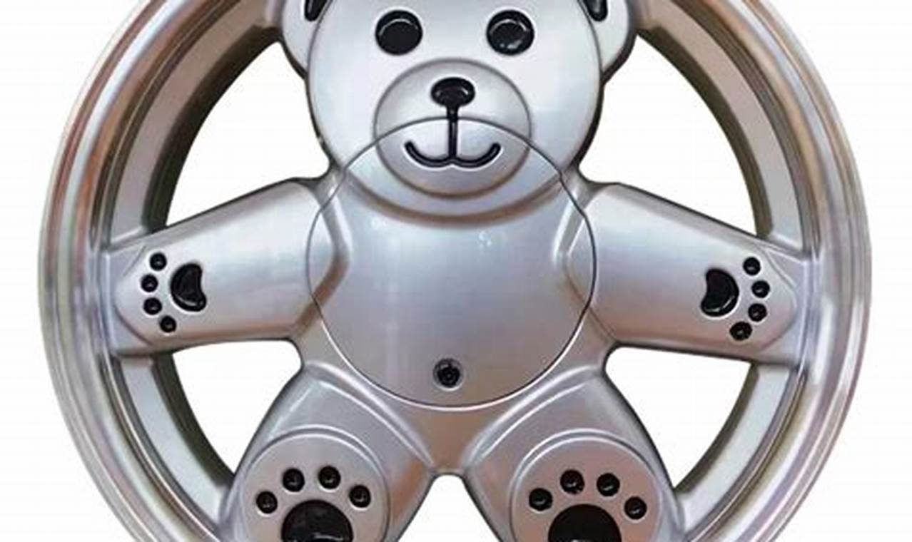 Cute Teddy Rims: Soft Bicycle Fun