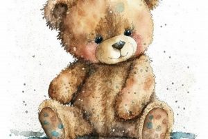 Cute Watercolor Teddy Bear Paintings & Art | Teddy Information – Everything You Need to Know About Teddy Bears